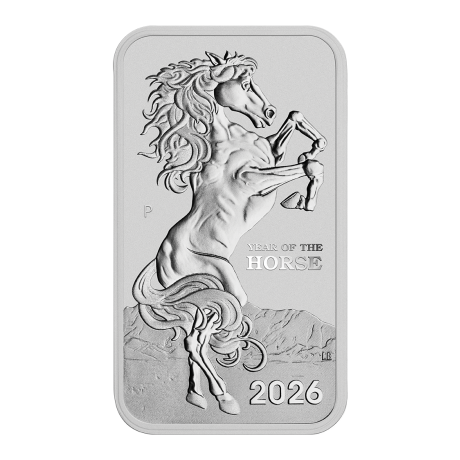 Caballo Lunar Rectangular (2026) - 1 Oz - moneda de plata de inversión