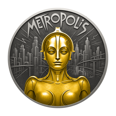 Metrópolis (2025), sillent film classics - moneda de plata de colección