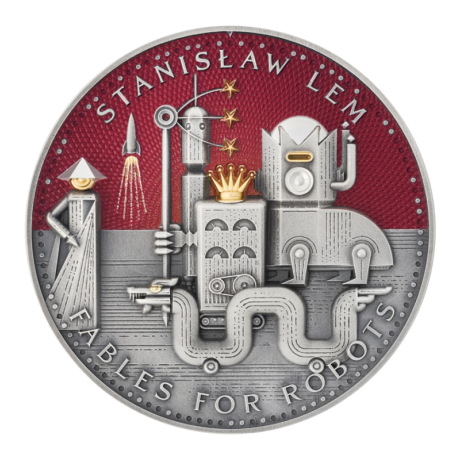 Stanislaw Lem - Fábulas para Robots - 2 Oz - Moneda de Plata de Colección