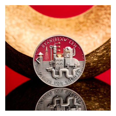 Stanislaw Lem - Fábulas para Robots - 2 Oz - Moneda de Plata de Colección