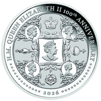 Reina Isabel II - Serie de monedas de colección de plata proof