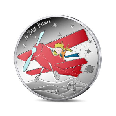 El Principito - Avión - 22,5g - moneda de colección de plata proof