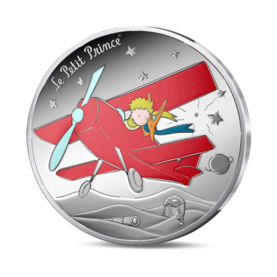 El Principito - Avión - 22,5g - moneda de colección de plata proof