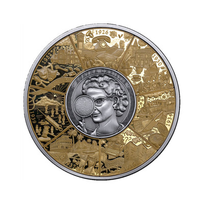 Agatha Christie (2026) - Moneda de Plata de 5 Oz de Colección Puzzle
