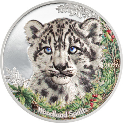 Leopardo de las Nieves (2026) - 1 Oz - Moneda de Plata de Colección