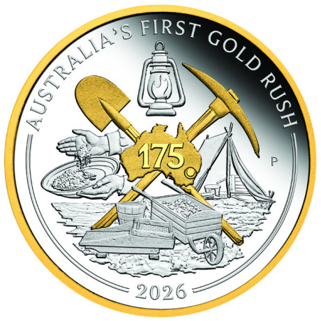 La Primera Fiebre del Oro en Australia - 1 Oz - Moneda de Plata de Colección