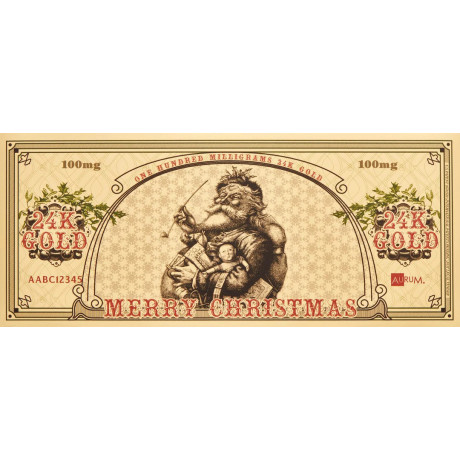 Santa Bucks Aurum - Billete de oro de 24 quilates