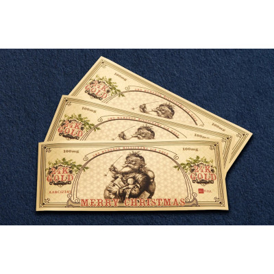 Santa Bucks Aurum - Billete de oro de 24 quilates