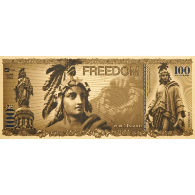 Freedom Aurum - Billete de oro 24k (100mg)