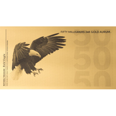 Águila Calva Aurum - Billete de Oro 24k (50mg)