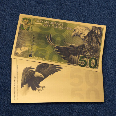 Águila Calva Aurum - Billete de Oro 24k (50mg)