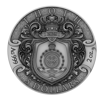Thoth - 2 Oz - Moneda de Plata de Coleccionista