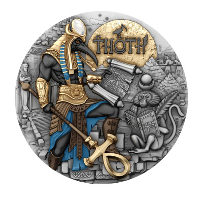 Thoth - 2 Oz - Moneda de Plata de Coleccionista