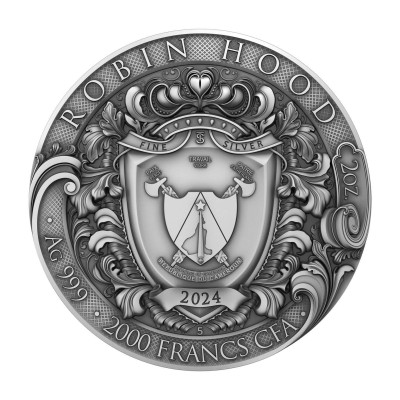 Robin Hood - 2 Oz - Moneda de Plata de Coleccionista