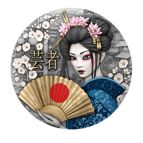 Geisha - 2 Oz - Moneda de Plata de Colección