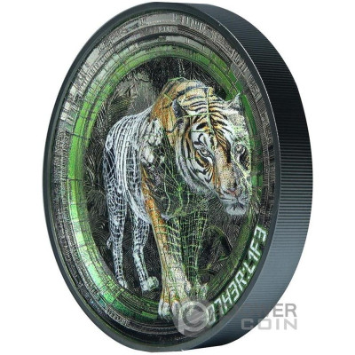 Tigre Otra Vida - 3 Oz - Moneda de Plata de Coleccionista