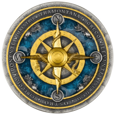 Compass Rose (2026) - 2 oz - moneda de colección de plata