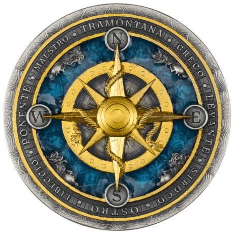 Compass Rose (2026) - 2 oz - moneda de colección de plata