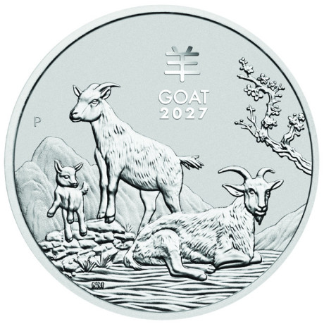 Lunar Goat (2027) - 2 onzas - moneda de plata de inversión