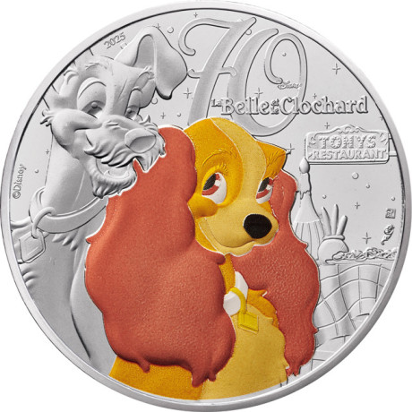 La dama y el vagabundo - (2025) - moneda de colección de plata coloreada