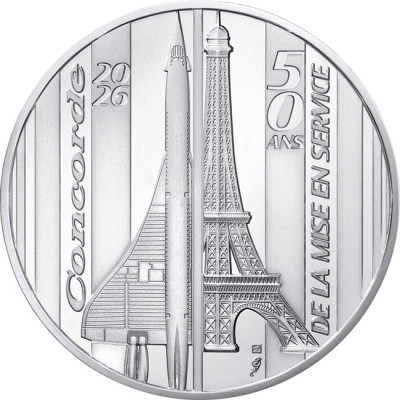 50 años del Concorde (2026) - moneda de colección de plata