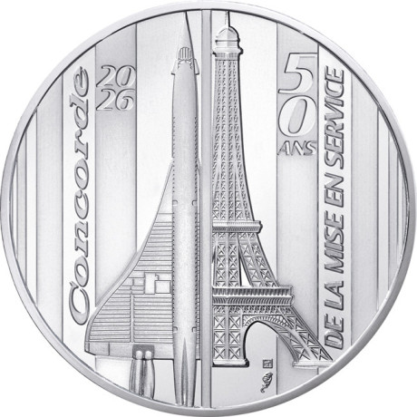 50 años del Concorde (2026) - moneda de colección de plata