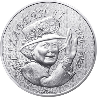 La reina Isabel II (2026) - moneda de colección de plata